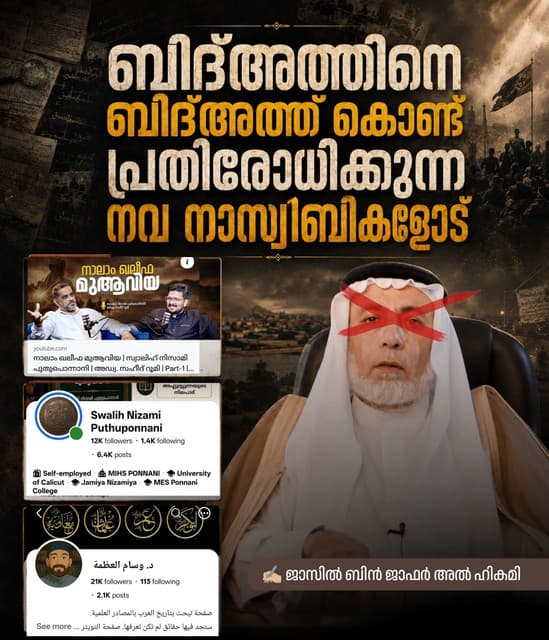 ബിദ്അത്തിനെ ബിദ്അത്ത് കൊണ്ട് പ്രതിരോധിക്കുന്ന നവ നാസ്വിബികളോട്  